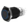 Install Bay® MIBRBSB16 - 16mm Momentary Blue LED Switch With Harness