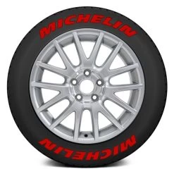 Tire Stickers® MIC-1718-1-8-R - Red "Michelin" Tire Lettering Kit