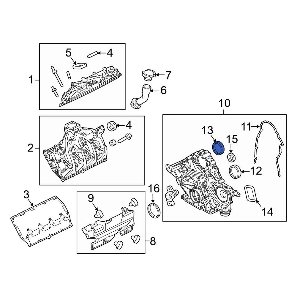 Ford OE 3L3Z6020EA - Center Engine Timing Cover Gasket - Image 20