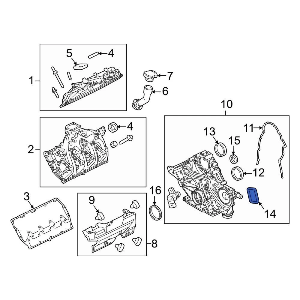 Ford OE 3L3Z6020EA - Center Engine Timing Cover Gasket - Image 12