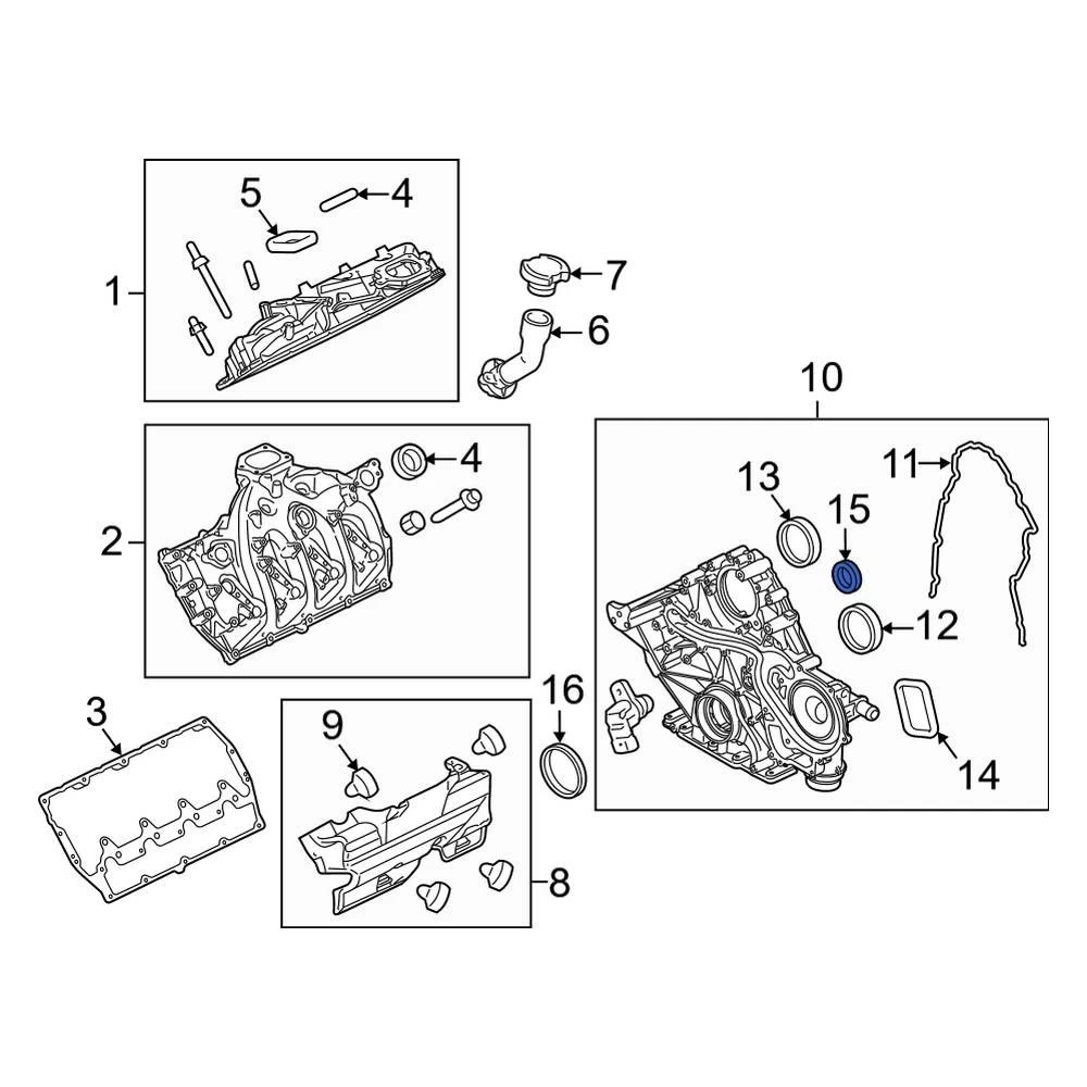 Ford OE 3L3Z6020EA - Center Engine Timing Cover Gasket - Image 2