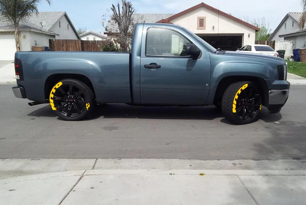 Tire Stickers® NIT-1416-15-4-Y - Yellow "Nitto" Tire Lettering Kit - Image 2