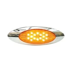 TRUX® TLED-GEN1A - Generation 6.5"x2" Oval Chrome Amber LED Side Marker Light