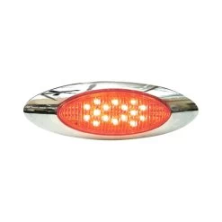 TRUX® TLED-GEN1R - Generation 6.5"x2" Oval Chrome Red LED Side Marker Light