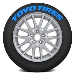 Tire Stickers® TOYTIR-1416-125-4-B - Blue "Toyo Tires" Tire Lettering Kit