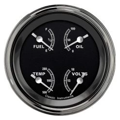 Classic Instruments® TR73SLF - Traditional Series 3-3/8" Quad Gauge