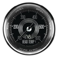 Classic Instruments® - V8 Speedster Series Cylinder Head Temperature Gauge, 100-600 F
