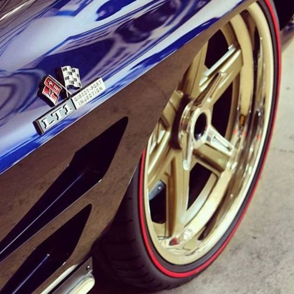 Tire Stickers® RDLN-16-38-4-R - Red Vintage Red Line Full Tire Decal Kit - Image 10