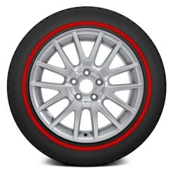 Tire Stickers® RDLN-16-38-4-R - Red Vintage Red Line Full Tire Decal Kit