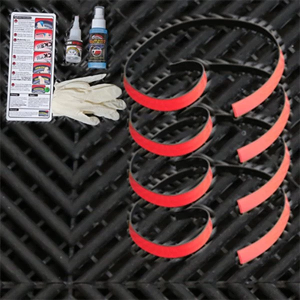 Tire Stickers® RDLN-16-38-4-R - Red Vintage Red Line Full Tire Decal Kit - Image 4