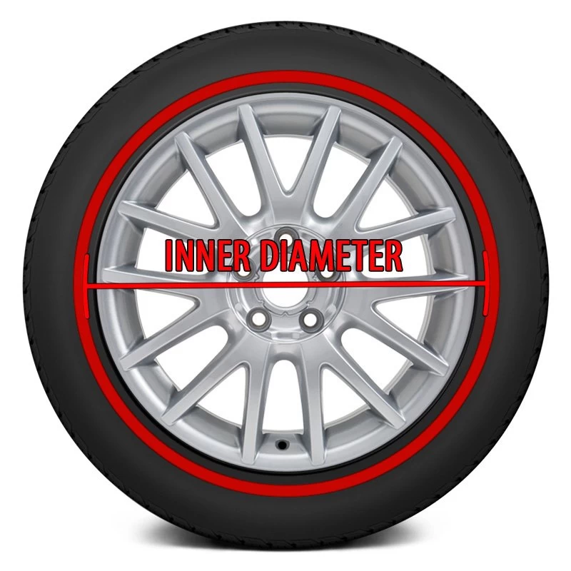 Tire Stickers® RDLN-16-38-4-R - Red Vintage Red Line Full Tire Decal Kit - Image 5