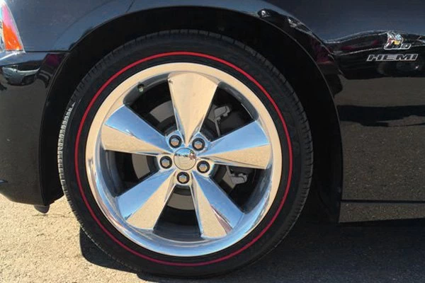 Tire Stickers® RDLN-16-38-4-R - Red Vintage Red Line Full Tire Decal Kit - Image 9