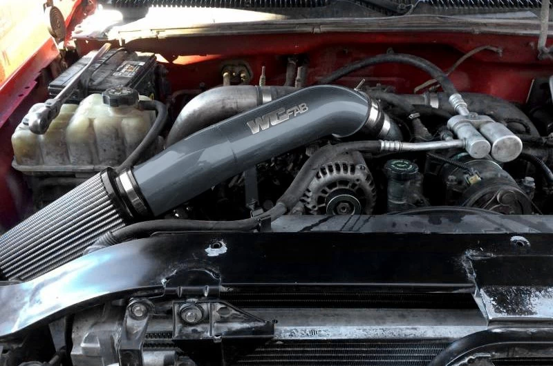 Wehrli Custom Fabrication® WCF100334-MG - High Flow Turbo Two Coat Mega Gray Intake Kit - Image 2