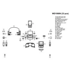 B&I® WD1088N-ES2 - 2D Real Birdseye Maple Small Dash Kit (33 Pcs)