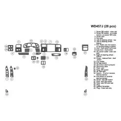 B&I® WD457J-DET - 2D Bronze Burlwood Small Dash Kit (28 Pcs)