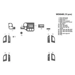 B&I® WD849B-DKW - 2D Factory Match Small Dash Kit (19 Pcs)