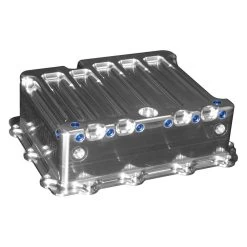Meziere Enterprises® - Automatic Transmission Pan With Heat Exchanger