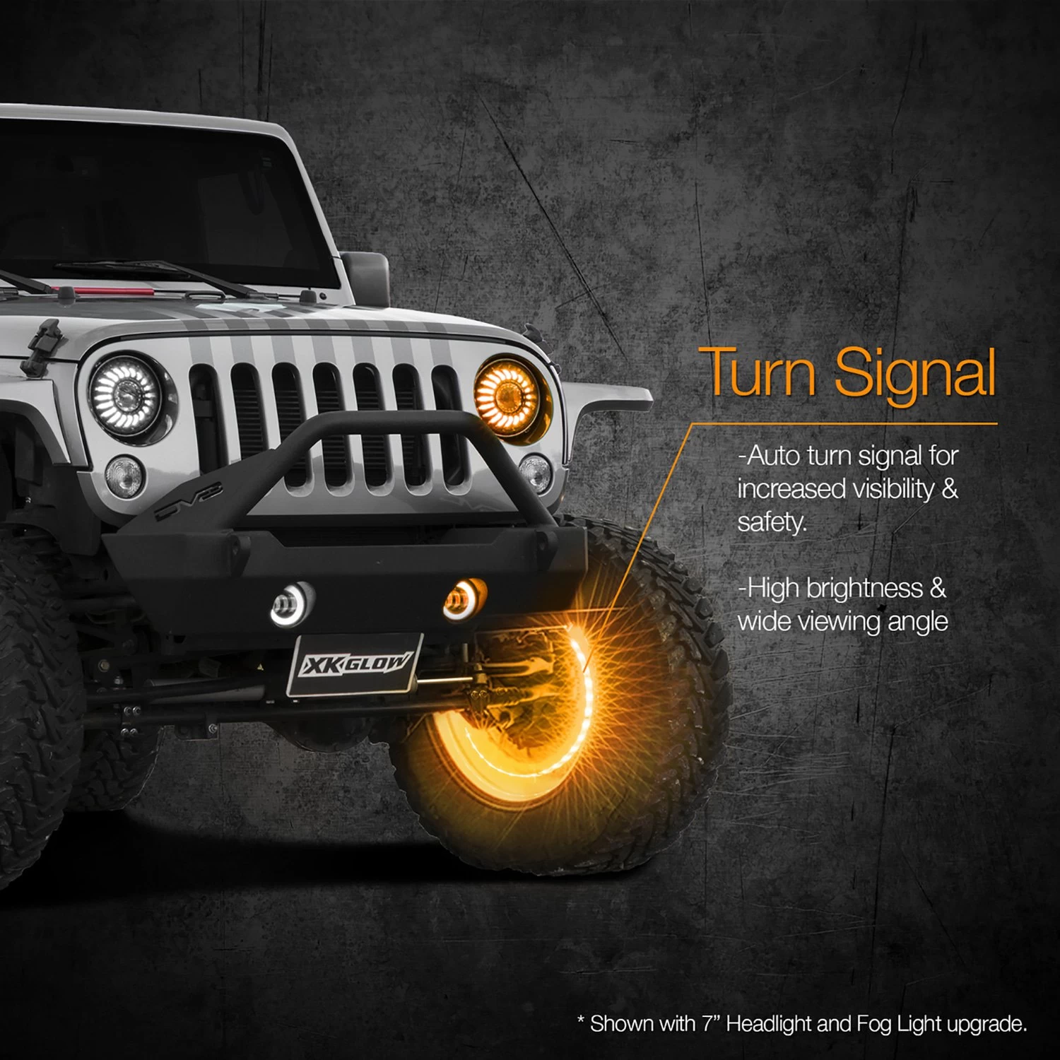 XKGlow® XK-WHEEL-KIT-DM - 15" XKchrome Turn Signal Function RGB Wheel Ring Kit With Dual Mode Dash Mount Controller - Image 4